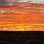 Image of a Casper Wyoming red and orange sunset