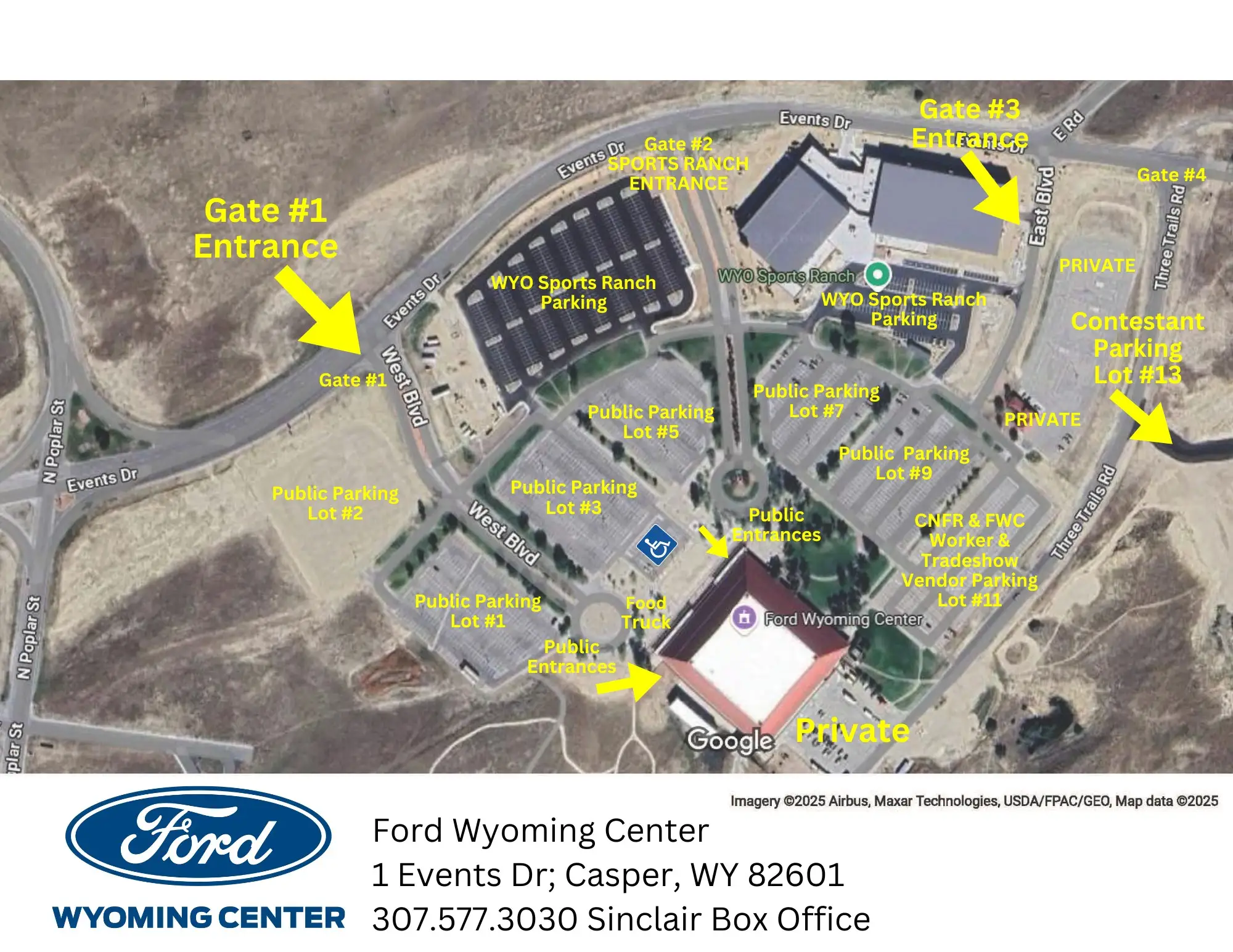 Image of the Ford Wyoming Center map