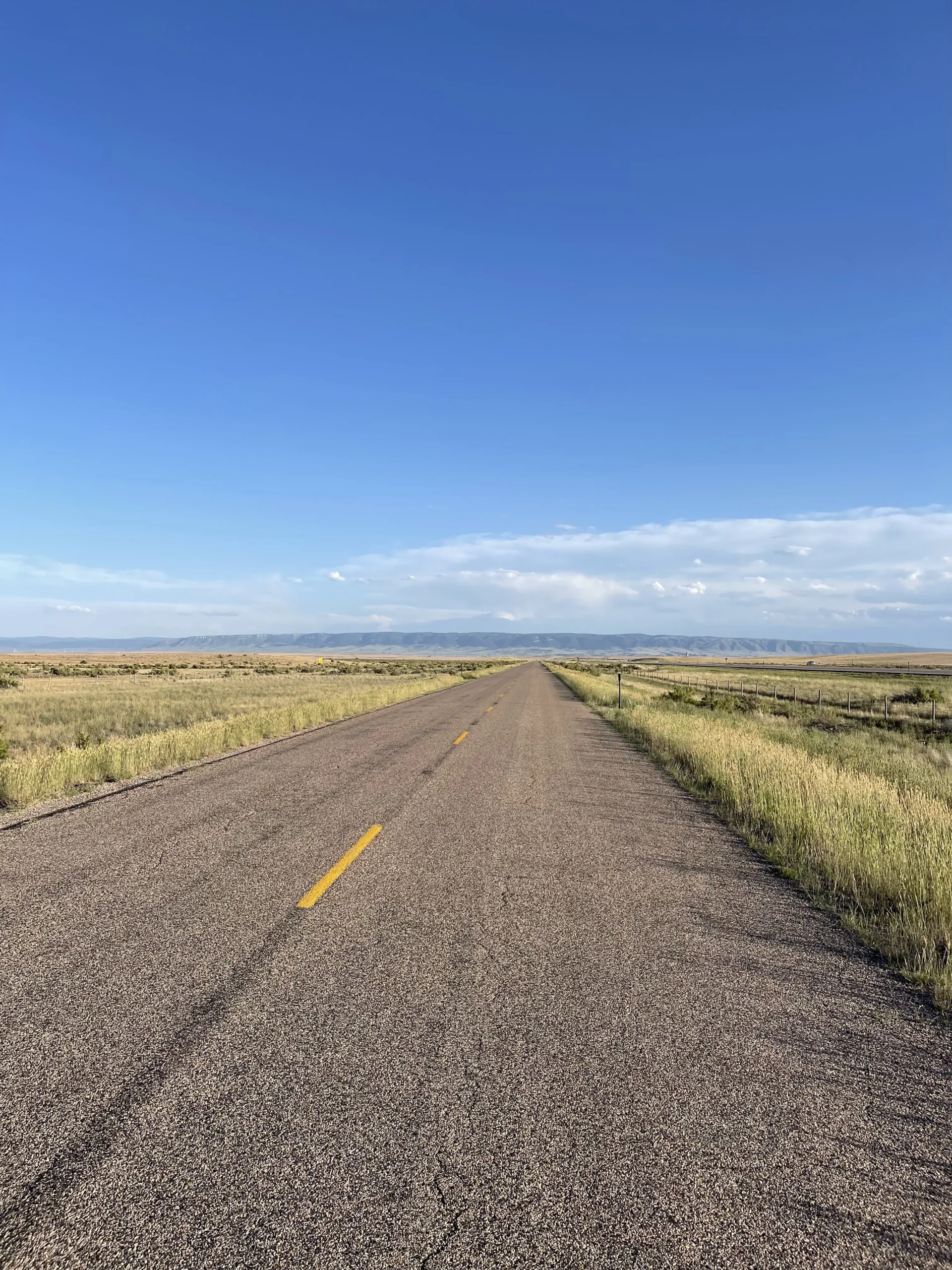 Image of Frontage Road in Casper Wyoming facing Casper Mountain