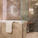 Image of a master bathroom