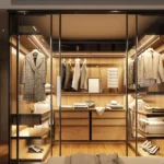Image of a luxurious walk-in closet