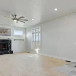 Family room viewed from kitchen at 225 Iron Horse Rd
