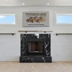 Family room fireplace at 225 Iron Horse Rd
