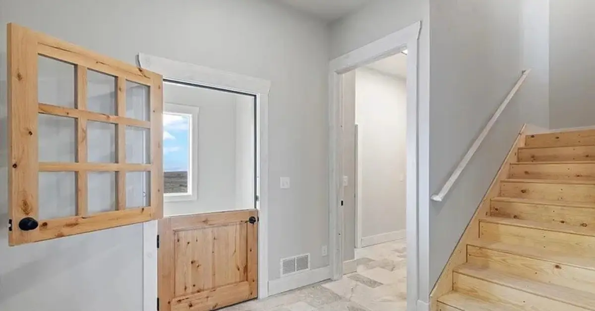 Half-door to sunroom at 225 Iron Horse Rd